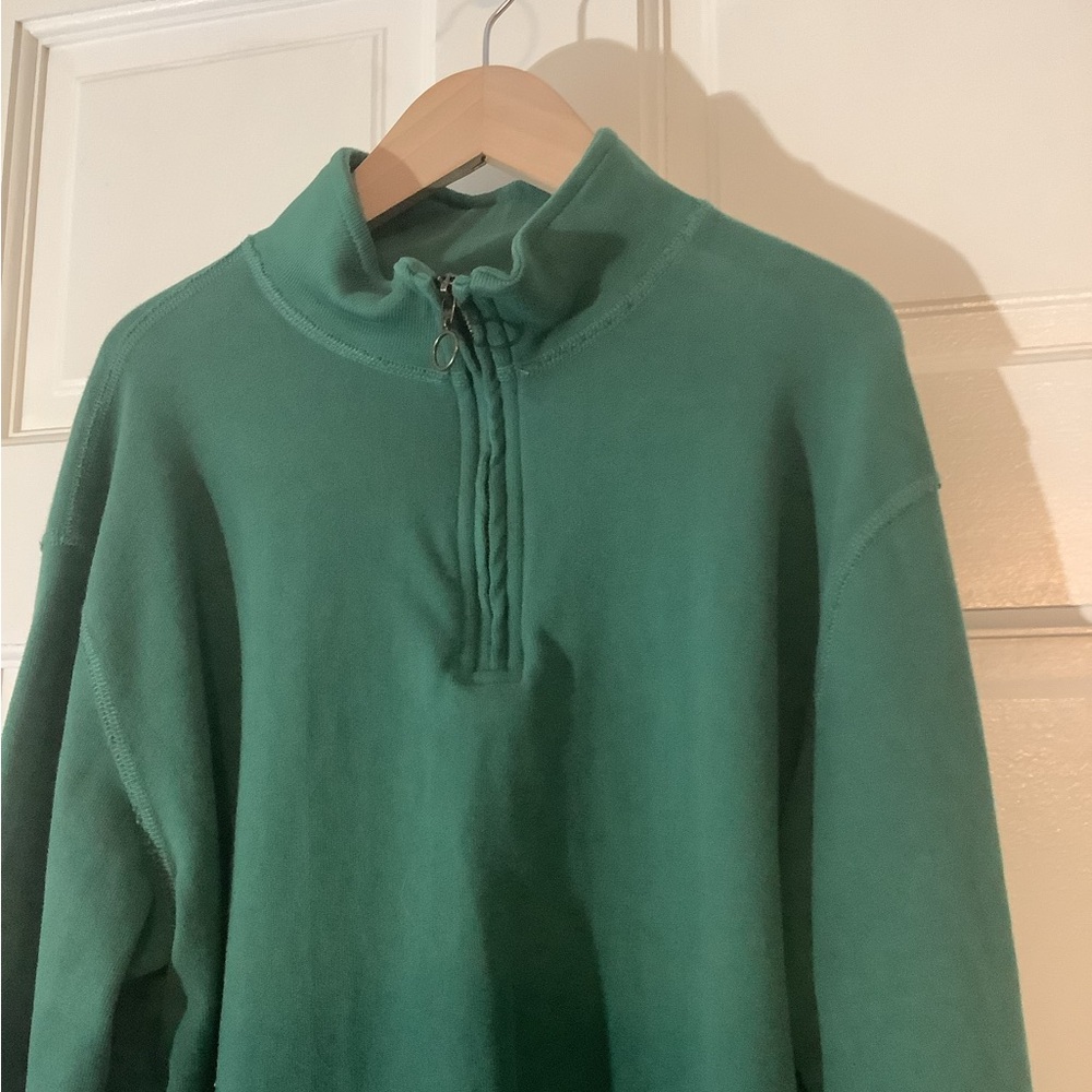 Kids' relaxed-fit half-zip pullover from Crewcuts in classic pine green boys XL - Picture 7 of 9